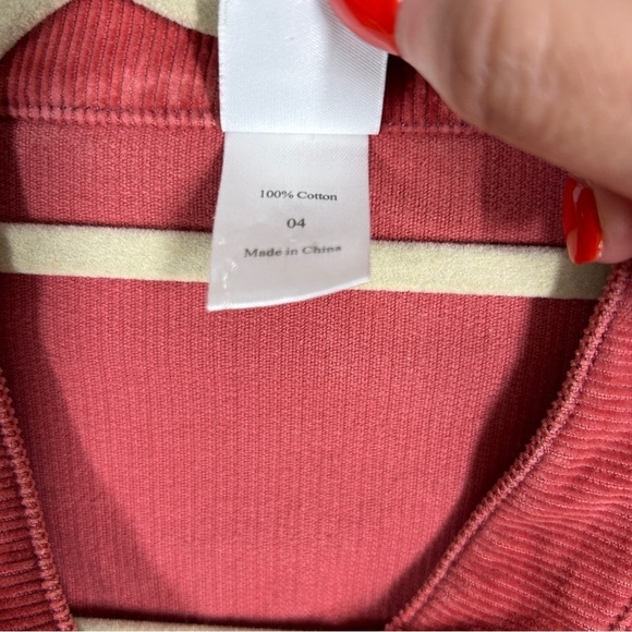 Garnet Hill Pink Corduroy Button Front Long Sleeve Blazer Medium - Picture 7 of 7